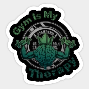 Gym Is My Therapy Sticker